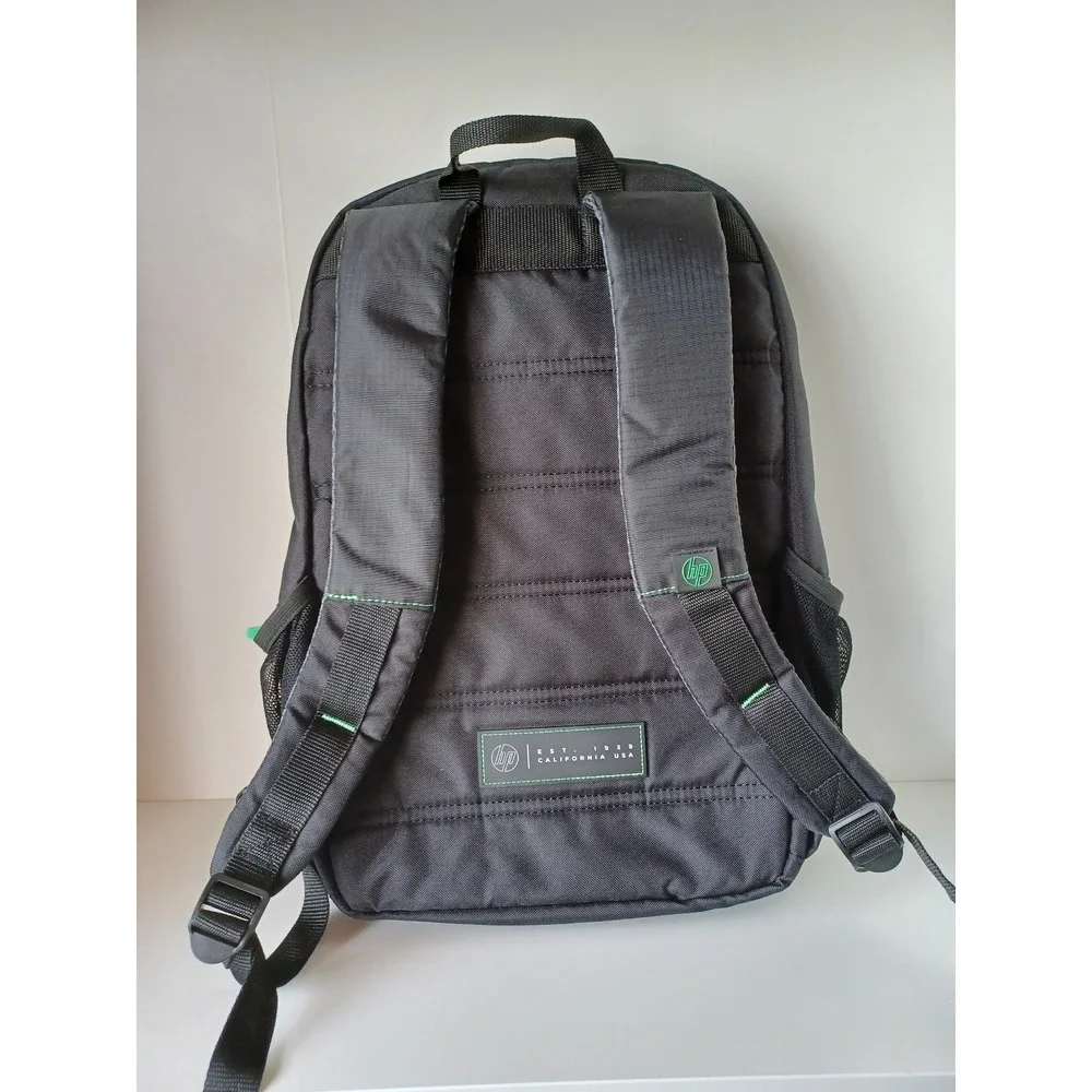 HP Laptop Computer Black and Green Backpack